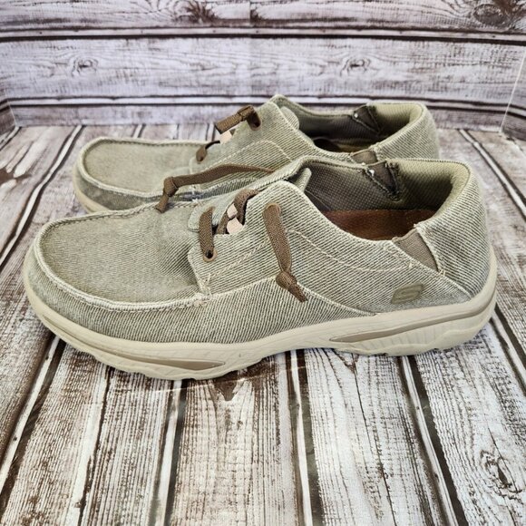 Skechers Relaxed Fit Air-Cooled Memory Foam Women 8.5 Fabric Boat Slip On Walk - Picture 1 of 10